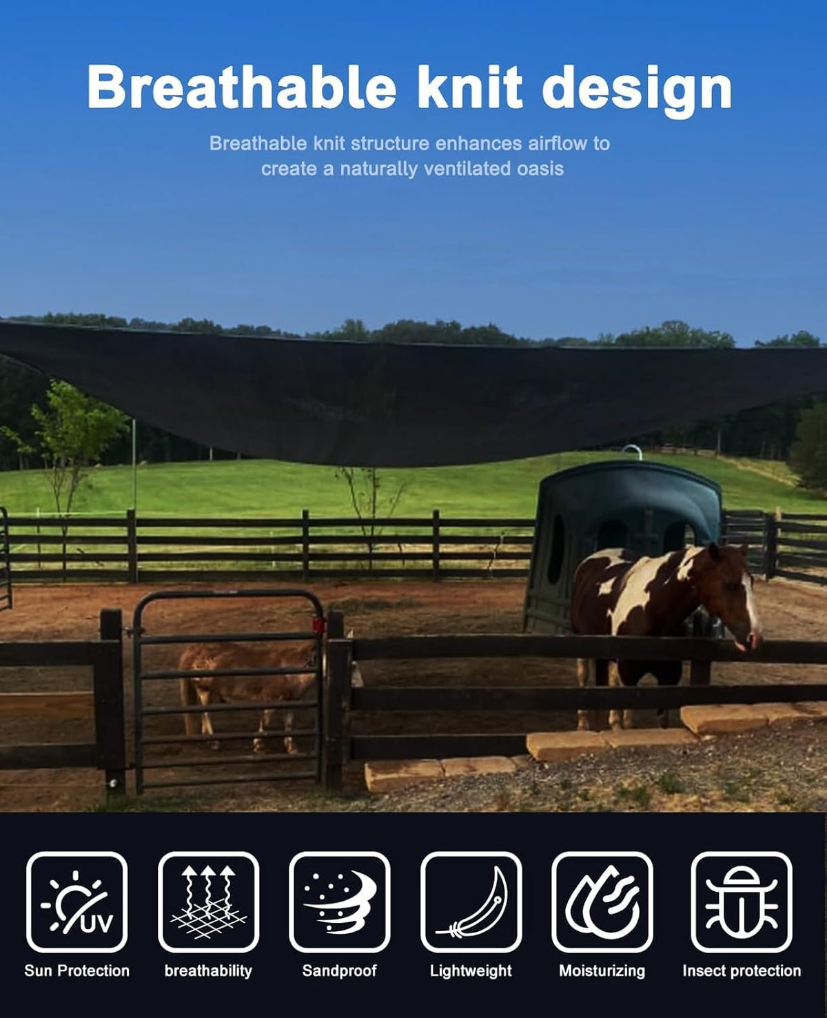HOLAA chicken coop shade net offers sun protection and airflow for coop comfort