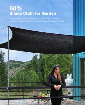 HOLAA tear-resistant HDPE material endures wind and sun for lasting garden shade
