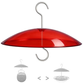 HOLAHOMA 8-inch mini weather guard dome protects small bird feeders from rain and snow.