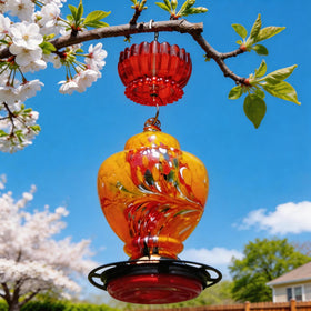 HOLAHOMA ant moat garden deco enhances yard appeal while protecting feeders.