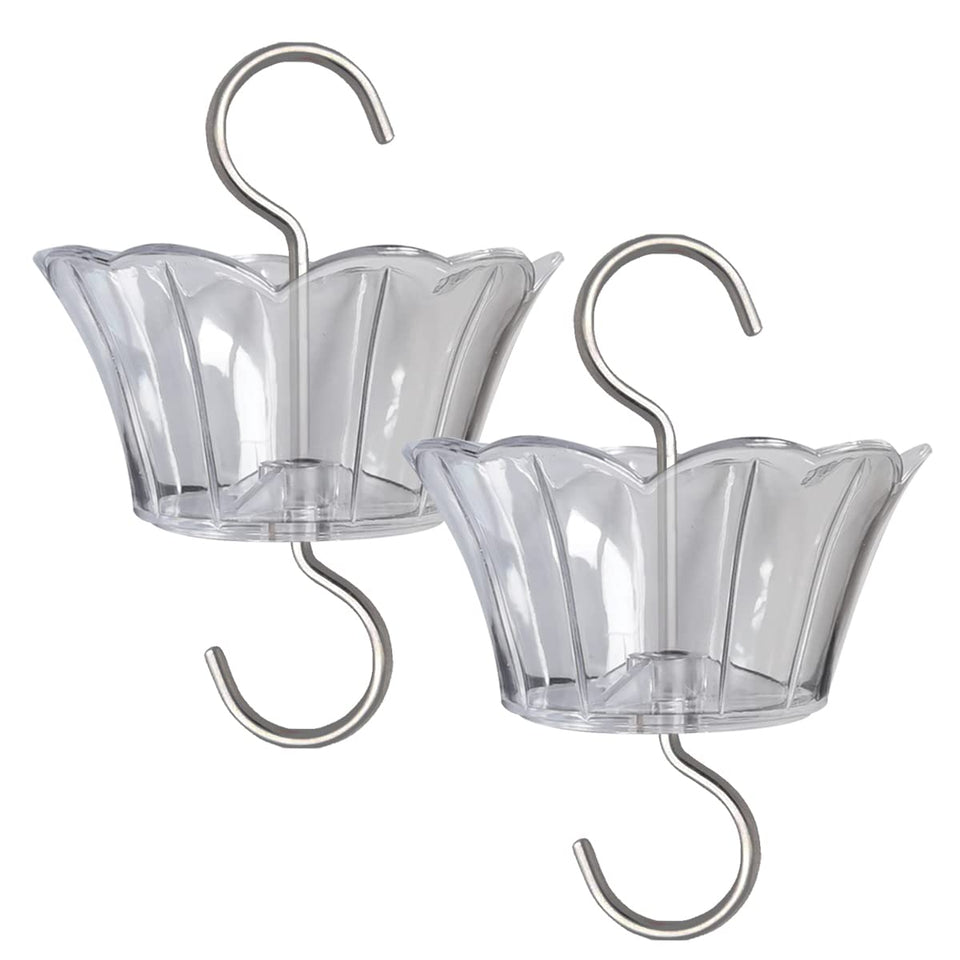 HOLAHOMA ant moat on hummingbird feeder, 3oz capacity, reduces refills.