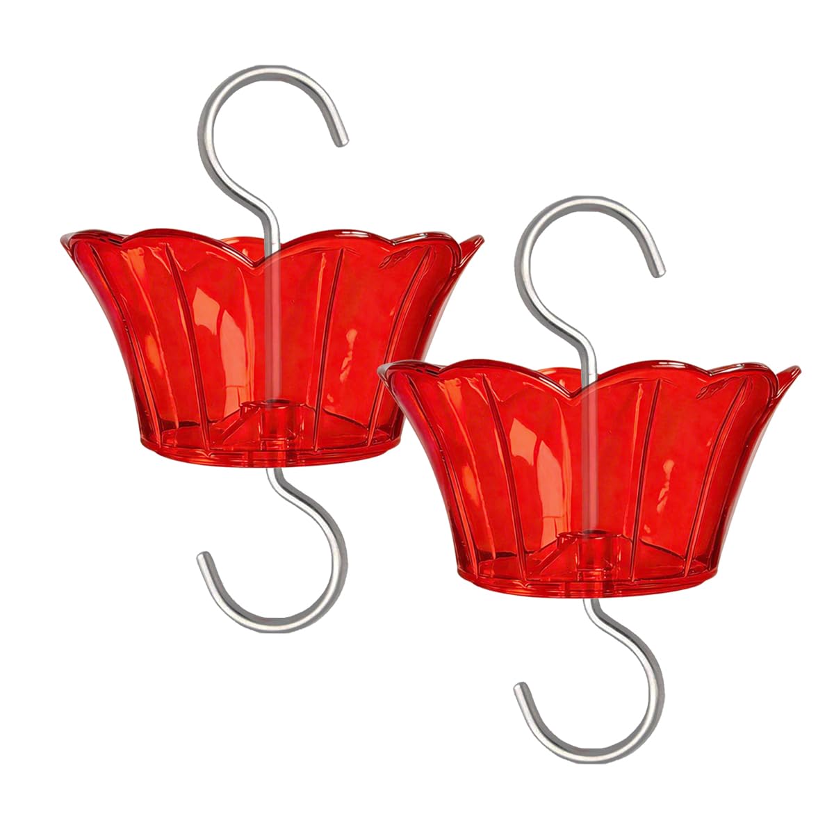 HOLAHOMA Ant Moat on a hummingbird feeder with 3 oz capacity for fewer refills.