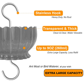 HOLAHOMA ant moat rain guard 6in option shields against rain and spills.