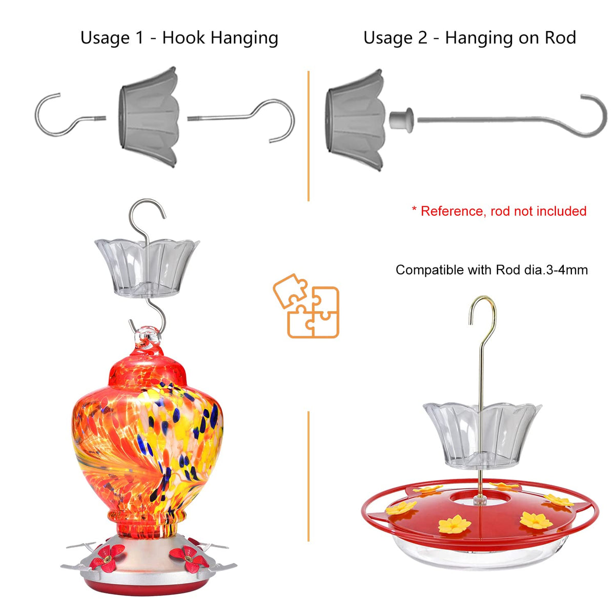 S-hook attachment offers versatile hanging with HOLAHOMA Ant Moat.