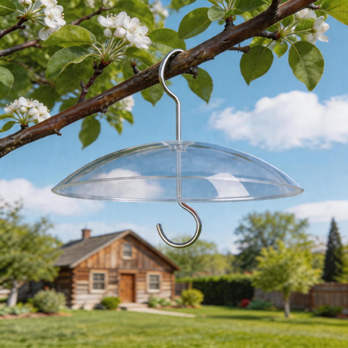 HOLAHOMA clear weather guard dome 20cm keeps feeder dry and visible