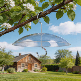 HOLAHOMA clear weather guard dome 20cm keeps feeder dry and visible