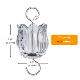 HOLAHOMA glass ant moat provides transparent nectar view for quick refills.