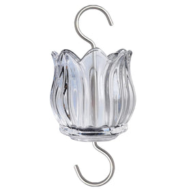 HOLAHOMA glass ant moat for hummingbird feeders with 3 oz capacity deterring ants.