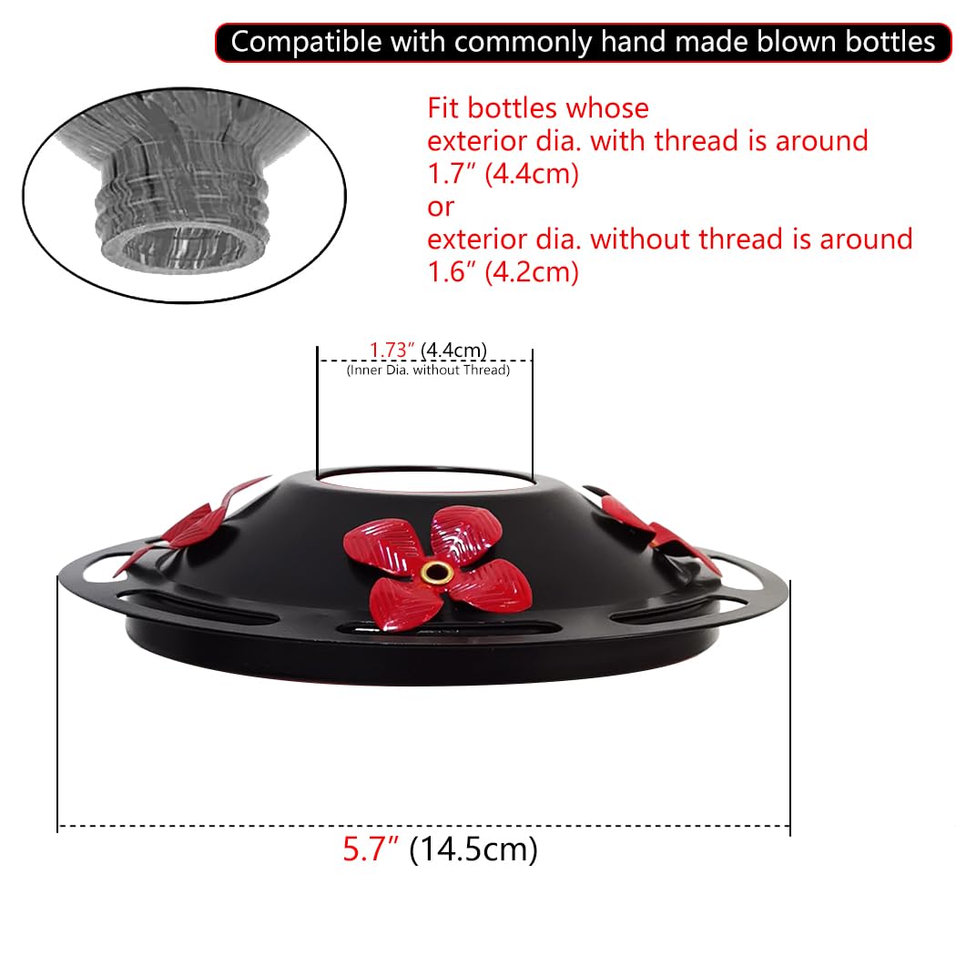 HOLAHOMA 360-degree perching circle on hummingbird feeder base