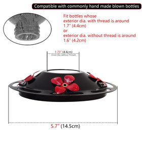 HOLAHOMA 360-degree perching circle on hummingbird feeder base