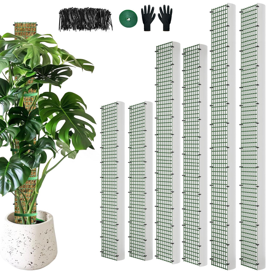 HOLANHING D shape moss pole 60 inch supports tall climbing plants