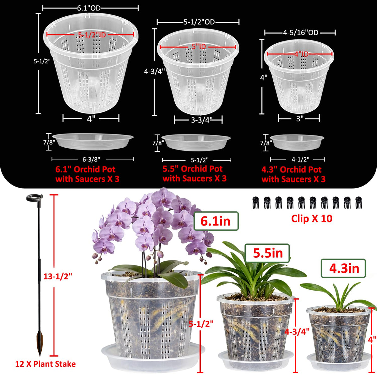 HOLANHING pot with drainage holes promotes air flow to roots