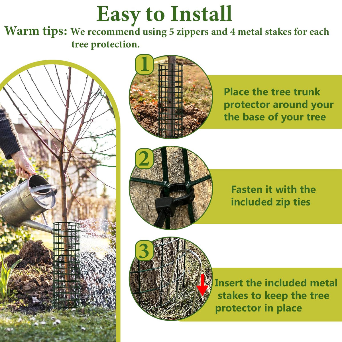 HOLANHING easy-install wrap around a young tree.