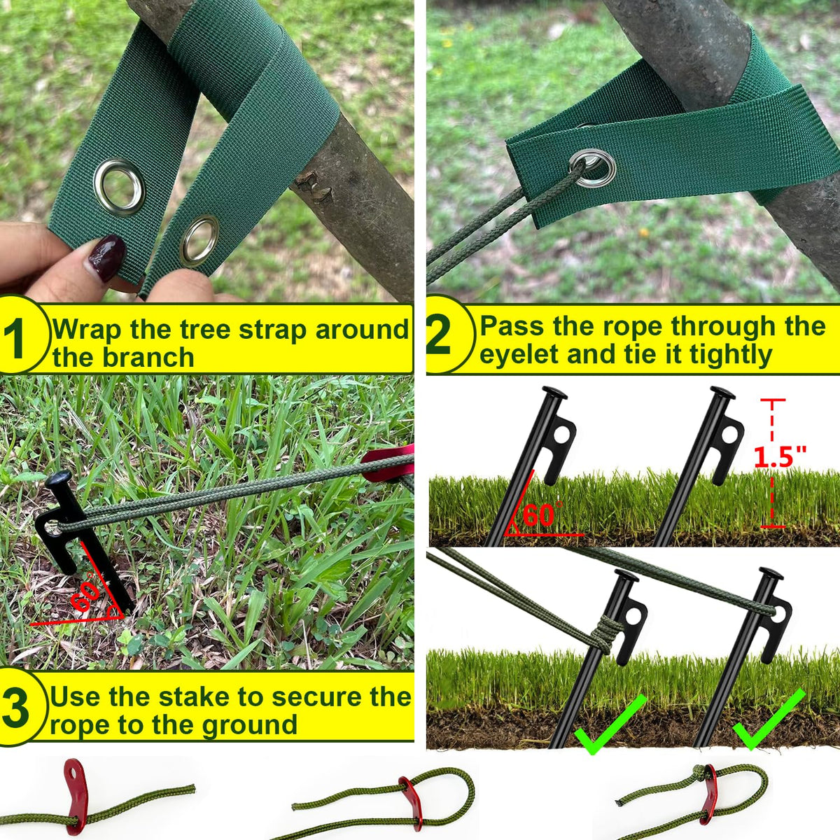 HOLANHING heavy-duty tree kit stabilizes young trees in challenging weather