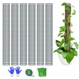 HOLANHING 40-inch stackable moss pole assembly for sturdy plant support.