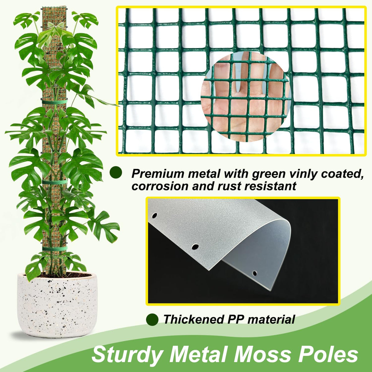 HOLANHING PP backing keeps moss moisture inside the pole