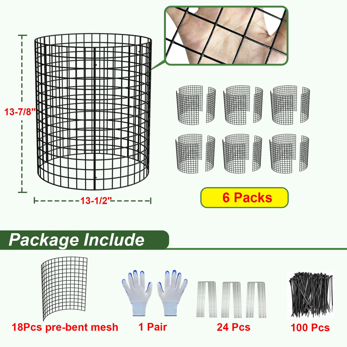 HOLANHING protector with zip ties shows quick secure setup.
