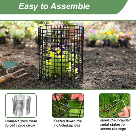 HOLANHING stakes setup image illustrates strong anchoring in soil.