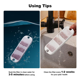 Soak before use: 3–5 minutes for optimal filtration.