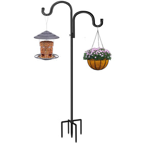HoLarXuQ double shepherds hook, 62 inches, for tall outdoor display.