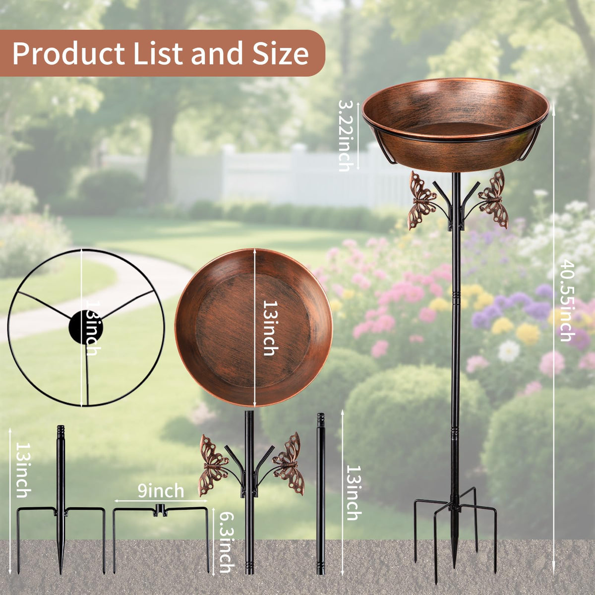 HoLarXuQ rust-proof coating detail shows durable outdoor finish on the base.