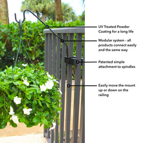 Hold It Mate durable rail hook withstands outdoor weather while staying secure.