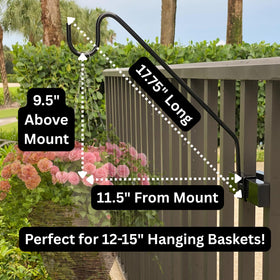 Hold It Mate hook setup on balcony spindles for a bird feeder.