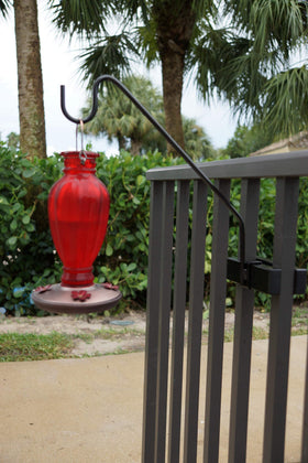 Hold It Mate hook supports up to 15LBS for light planters and feeders.