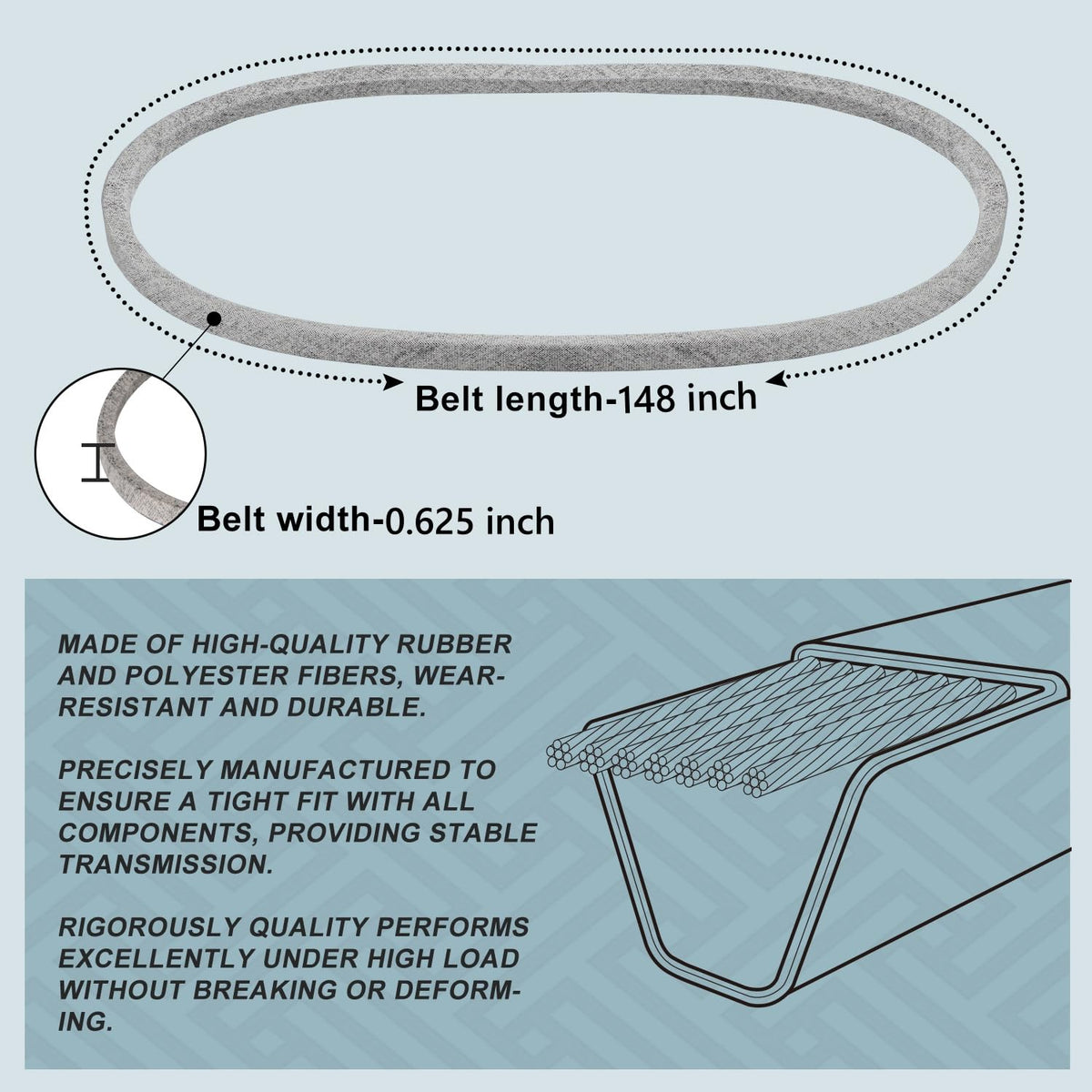 Holdly 582558001 belt installed on Husqvarna Z248F demonstrates reliable performance