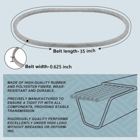 Holdly Kevlar drive belt close-up shows durable reinforcement in action