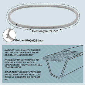 Holdly Kevlar reinforced mower belt emphasizing durability and longevity.
