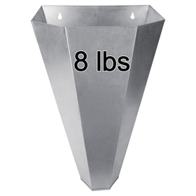 Holdly medium poultry cone in steel up to 8 lb for secure processing.