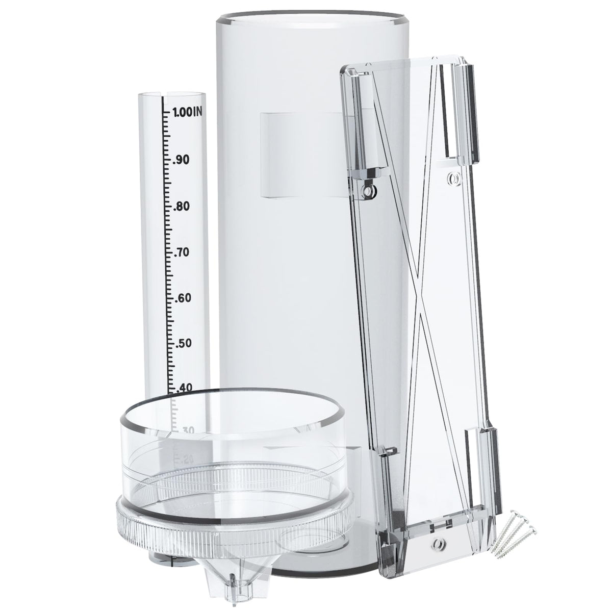 Holdly Precise Rain Gauge with mounting bracket for easy outdoor installation and daily readings.