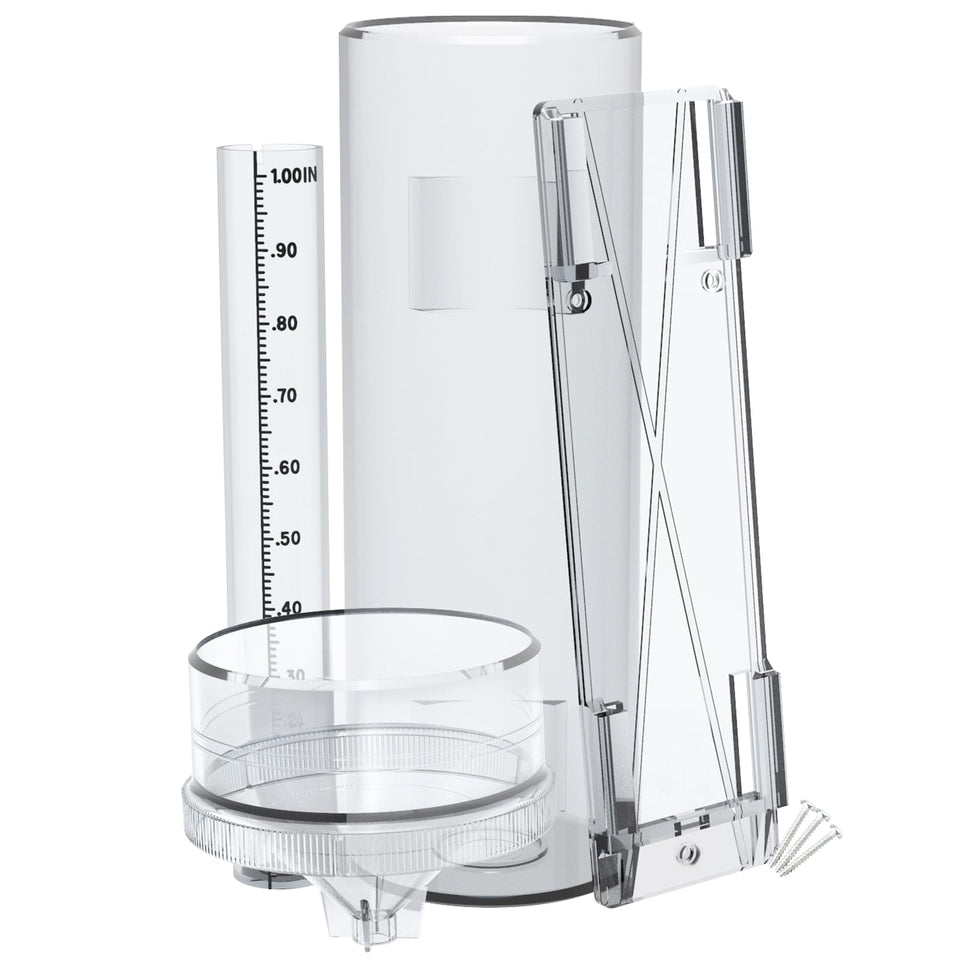 Holdly Precise Rain Gauge with mounting bracket for easy outdoor installation and daily readings.