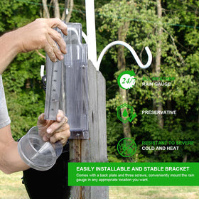 Holdly Precise Rain Gauge measuring tube shows readings to the nearest 0.01 inch.