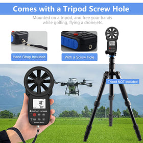HoldPeak 866B side profile shows compact handheld design for outdoors use.
