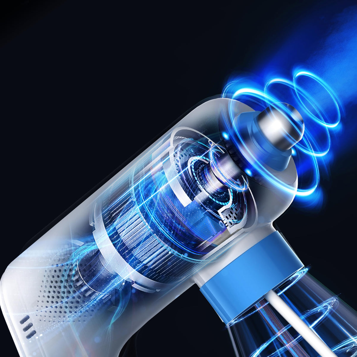 HOLDWELL blue light nano spray gun enabling quick, contactless surface treatment.