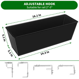 Holensun adjustable brackets ensure secure railing mounting for versatile, stable outdoor plant displays.