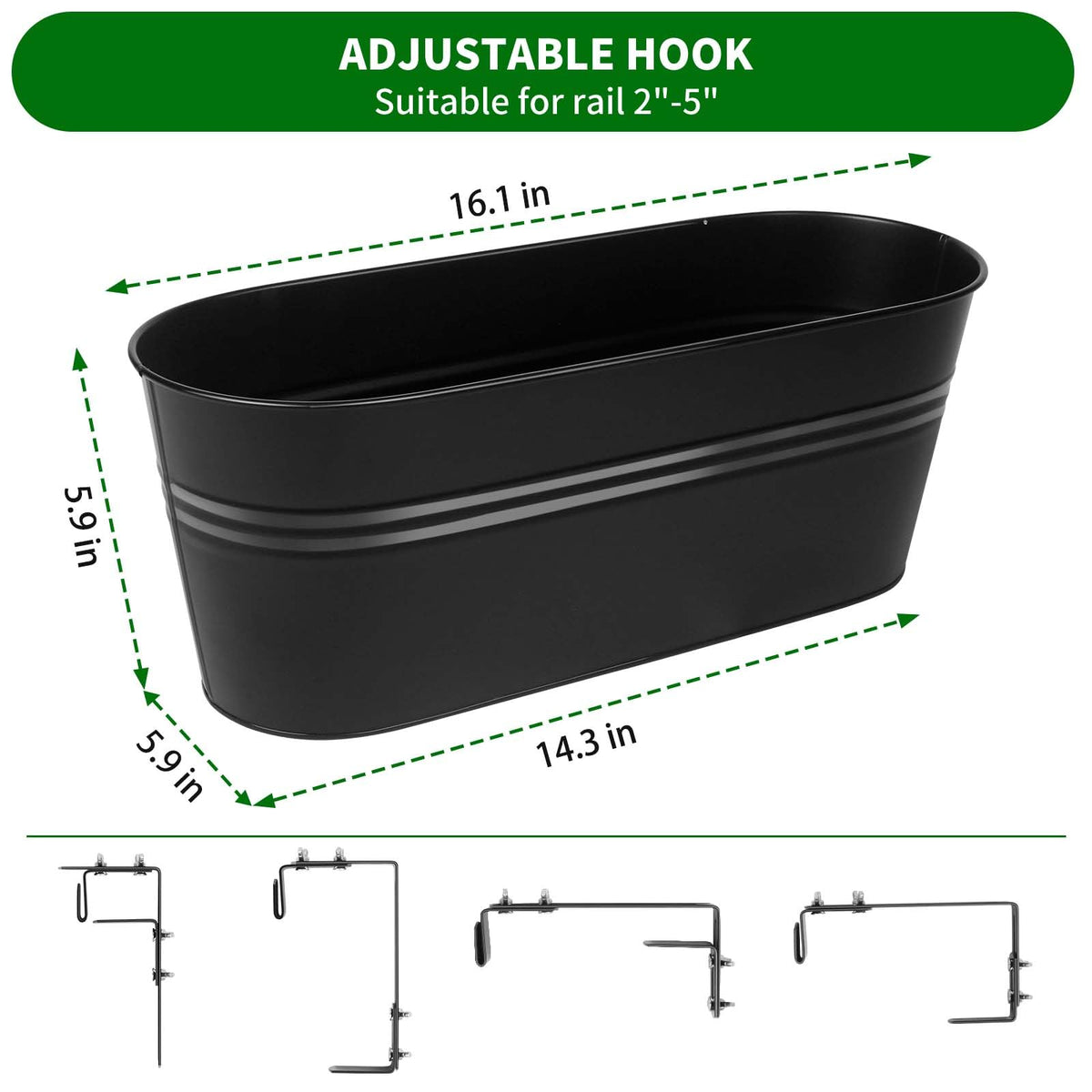 Holensun adjustable brackets on a railing demonstrate flexible installation for various rail sizes.