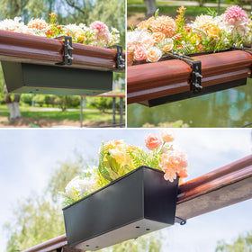 Holensun durable black metal finish adds modern style to patios, decks, and fences.