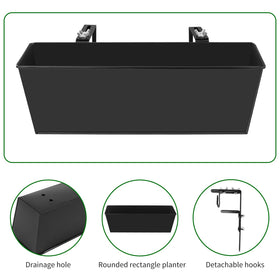 Holensun 4-pack provides coordinated planting across multiple rails for balanced curb appeal.