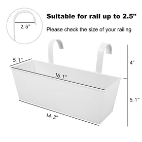 Holensun railing planter rail hanging installation demonstrates simple mounting on a railing.