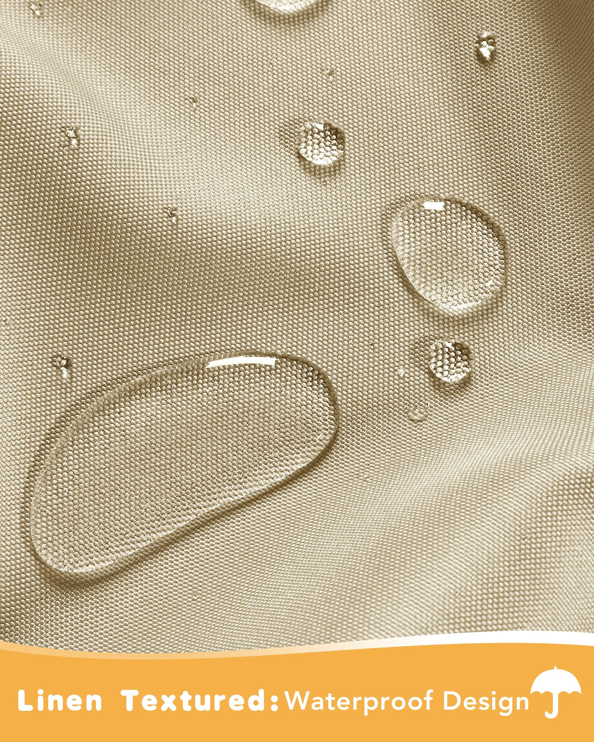 HolidayIdeas cream grommet curtains offer privacy and light filtering for sunny patios.