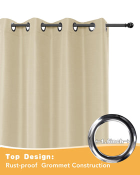HolidayIdeas UV blocking outdoor curtains help reduce sun glare in sunny days.