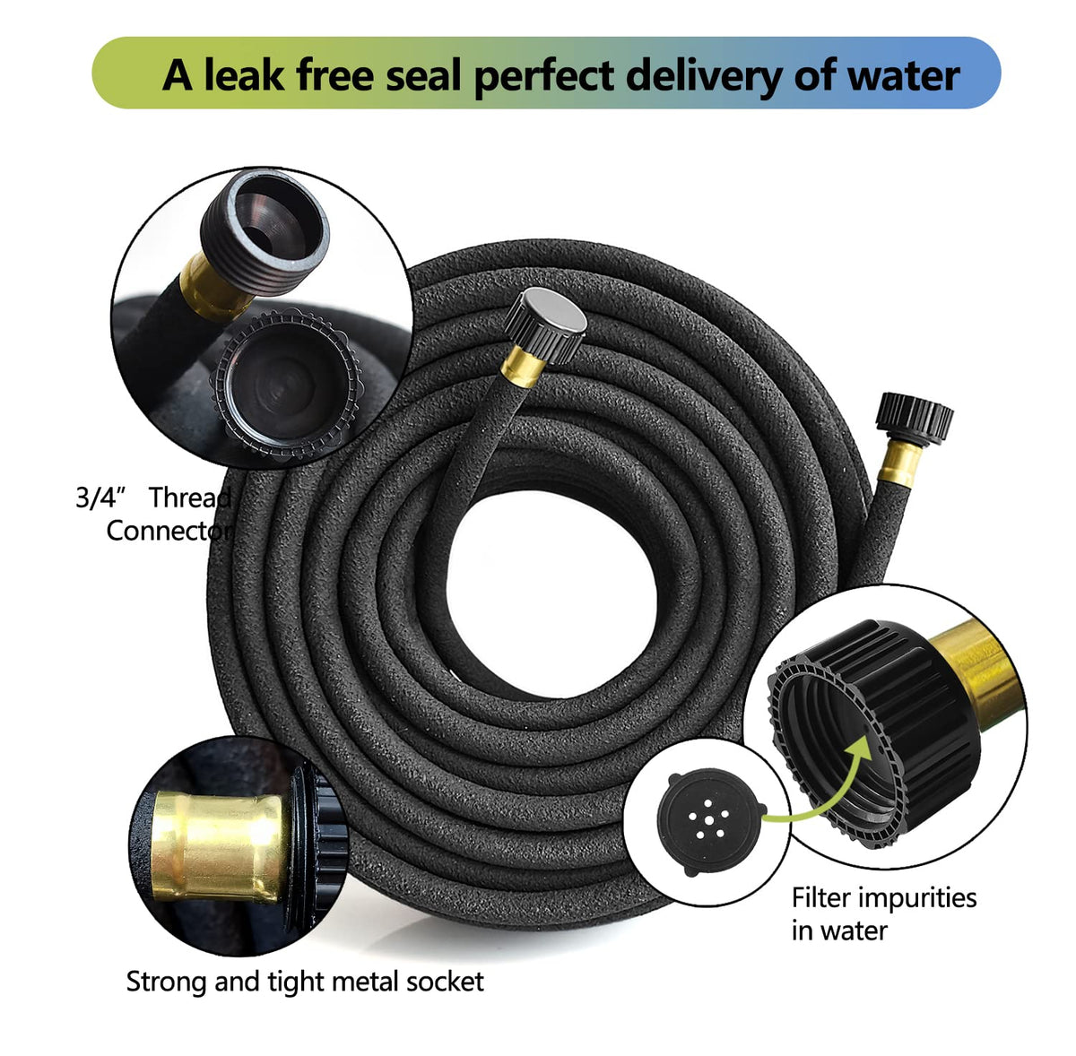 Holldoor hose fittings and end cap enable easy reconfiguration.