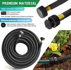 Holldoor permeable material gently waters soil around plants