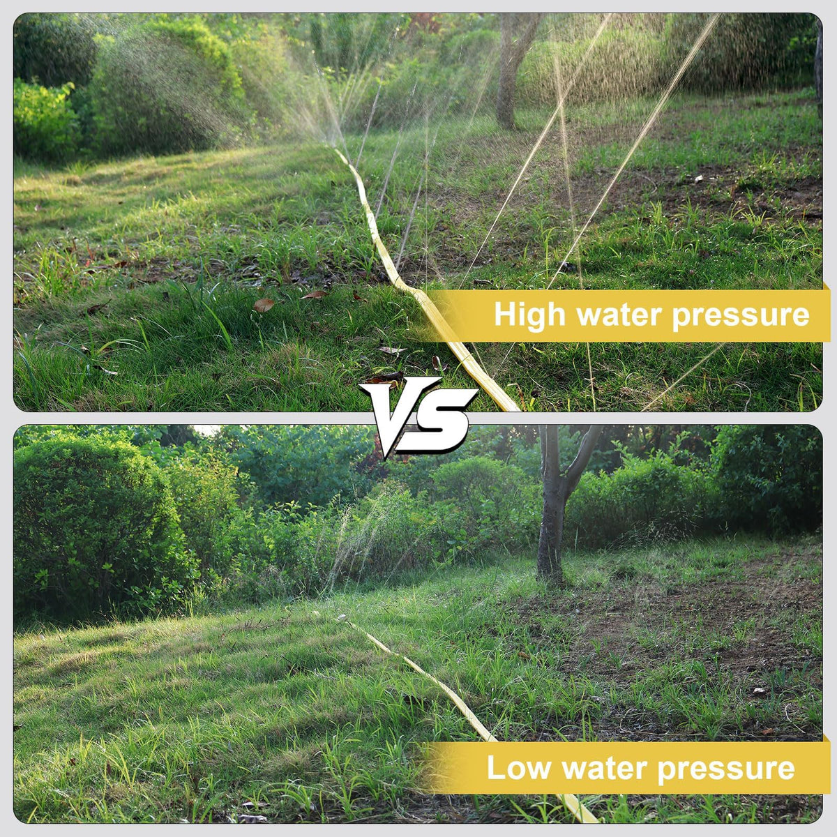 Holldoor stakes keep the hose in place during watering.