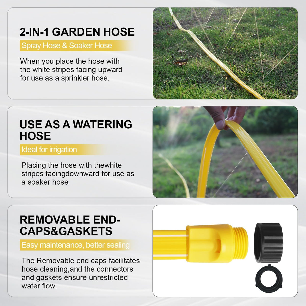 Holldoor hose provides adjustable spray for targeted root-zone watering.