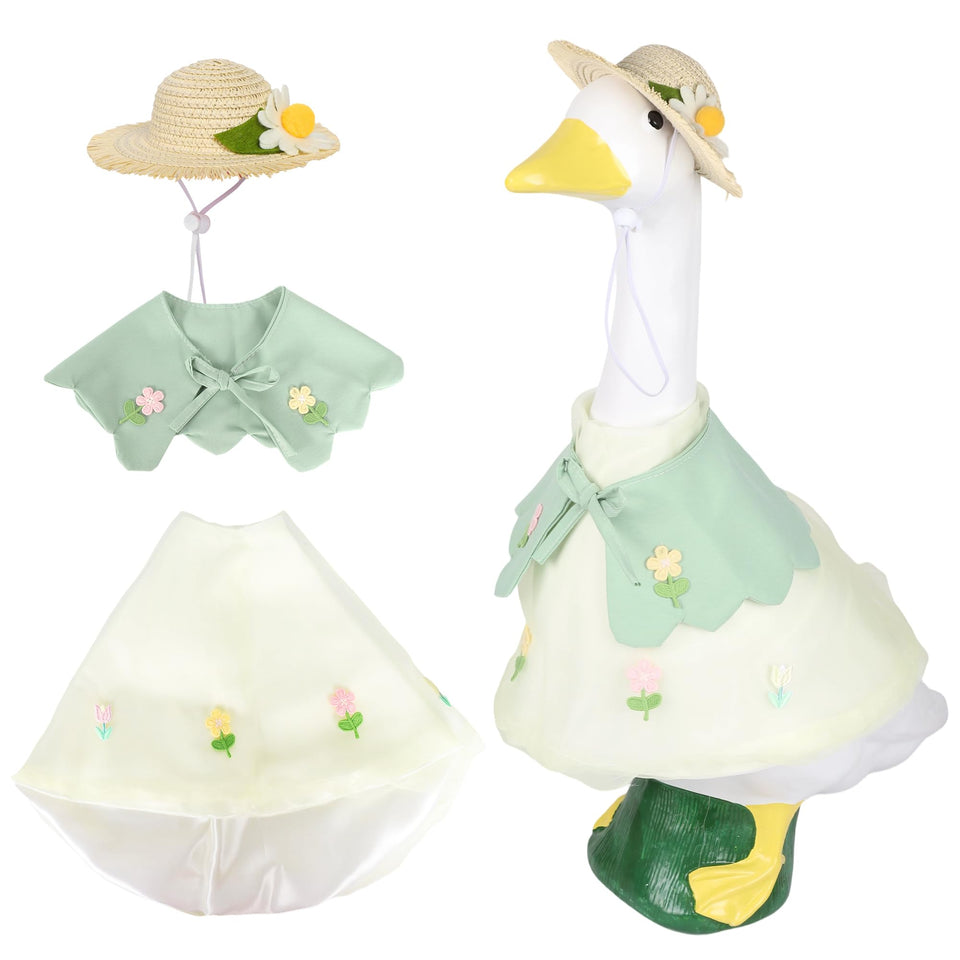 Holoith spring porch goose hat adds cheerful curb appeal outdoors.