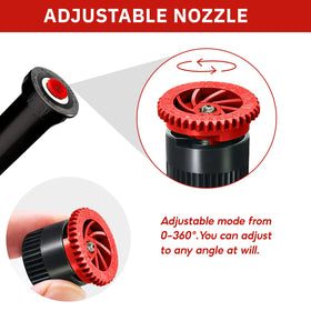 HolyMaji adjustable arc spray nozzle enables custom irrigation patterns.